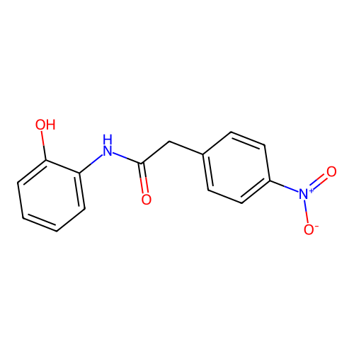 N-(2-Hydroxyphenyl)-2-(4-nitrophenyl)acetamide structure