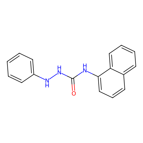 N-(1-naphthyl)-2-phenylhydrazinecarboxamide structure
