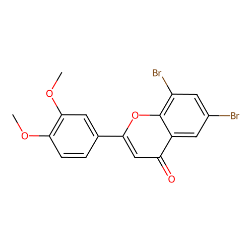 6,8-Dibromo-2-(3,4-dimethoxyphenyl)chromen-4-one structure