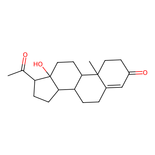 13-Hydroxy-18-norpregn-4-en-3,20-dione structure