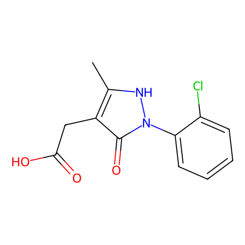 [1-(2-Chloro-phenyl)-5-hydroxy-3-methyl-1H-pyrazol-4-yl]-acetic acid structure