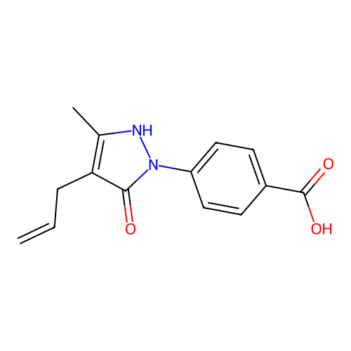 4-(4-Allyl-5-hydroxy-3-methyl-pyrazol-1-yl)-benzoic acid structure