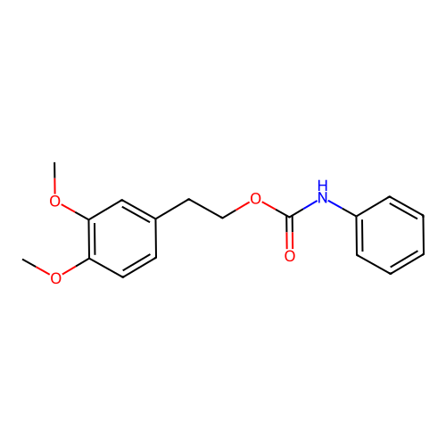 2-(3,4-Dimethoxyphenyl)ethyl phenylcarbamate structure