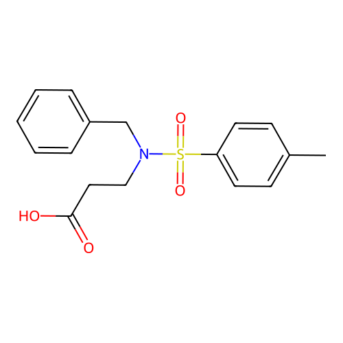 3-(N-benzyl4-methylbenzenesulfonamido)propanoic acid structure