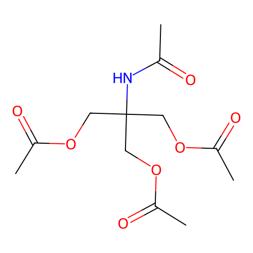 [2-Acetamido-3-acetyloxy-2-(acetyloxymethyl)propyl] acetate structure