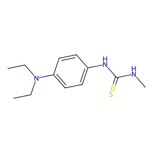 N-methyl-N'-(4-(N'',N''-diethylamino)phenyl)thiourea structure