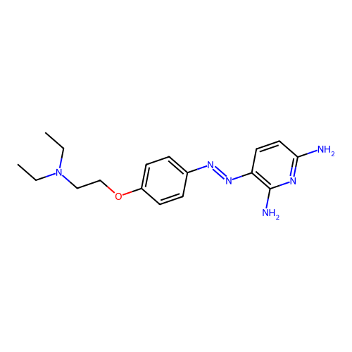 3-((E)-{4-[2-(Diethylamino)ethoxy]phenyl}diazenyl)pyridine-2,6-diamine structure