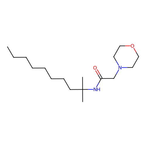 N-(1,1-dimethylnonyl)-2-(4-morpholinyl)acetamide structure