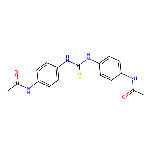 N-[4-[(4-acetamidophenyl)carbamothioylamino]phenyl]acetamide structure