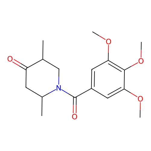 2,5-Dimethyl-1-(3,4,5-trimethoxybenzoyl)piperidin-4-one structure