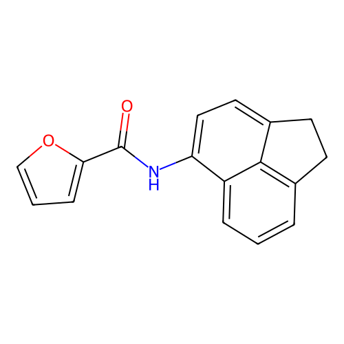 N-(1,2-dihydroacenaphthylen-5-yl)furan-2-carboxamide structure