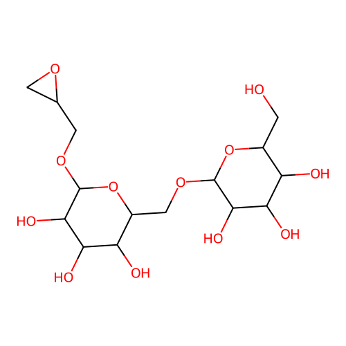 2,3-Epoxypropyl O-galactopyranosyl(1-6)galactopyranoside structure