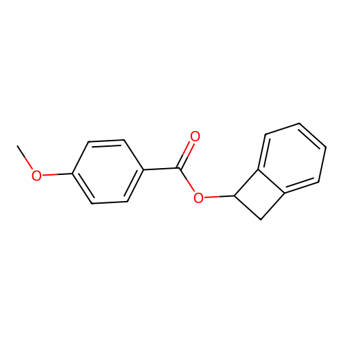 7-Bicyclo[4.2.0]octa-1,3,5-trienyl 4-methoxybenzoate structure