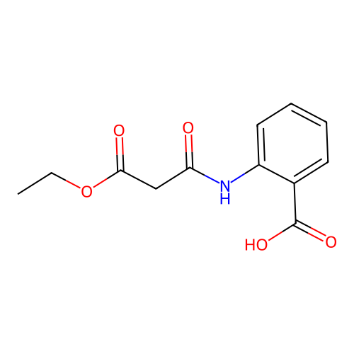 2-[(3-Ethoxy-3-oxopropanoyl)amino]benzoic acid structure