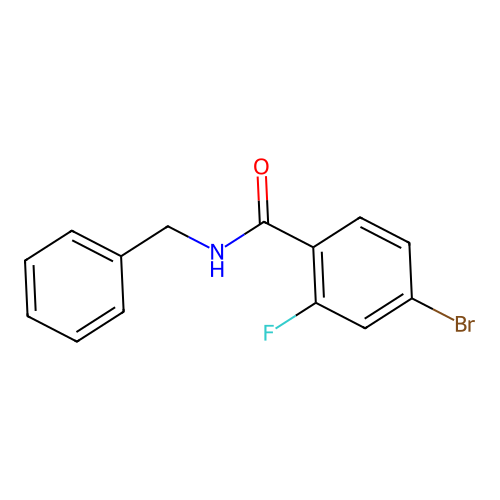 N-benzyl-4-bromo-2-fluorobenzamide structure