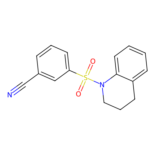 3-[(3,4-Dihydro-1(2H)-quinolinyl)sulfonyl]benzonitrile structure