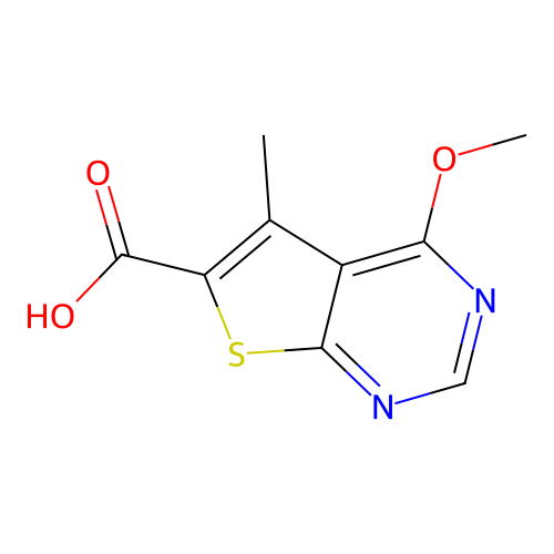 4-Methoxy-5-methylthieno[2,3-d]pyrimidine-6-carboxylic acid structure