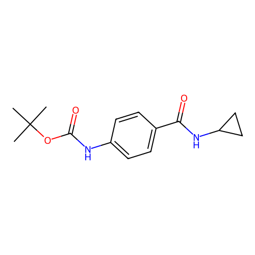 Tert-butyl 4-(cyclopropylcarbamoyl)phenylcarbamate structure