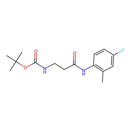 Tert-butyl 3-[(4-fluoro-2-methylphenyl)amino]-3-oxopropylcarbamate structure