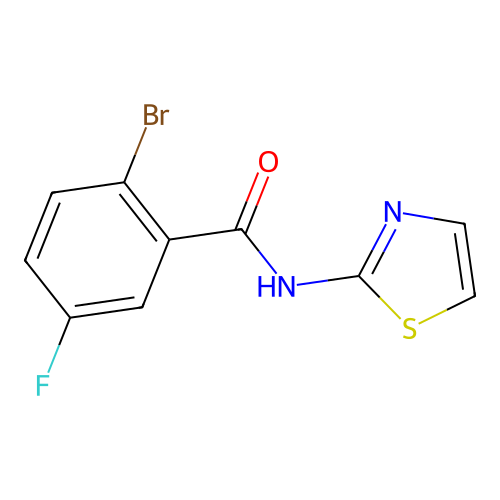 2-Bromo-5-fluoro-N-(thiazol-2-yl)benzamide structure