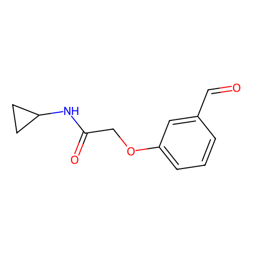 N-cyclopropyl-2-(3-formylphenoxy)acetamide structure