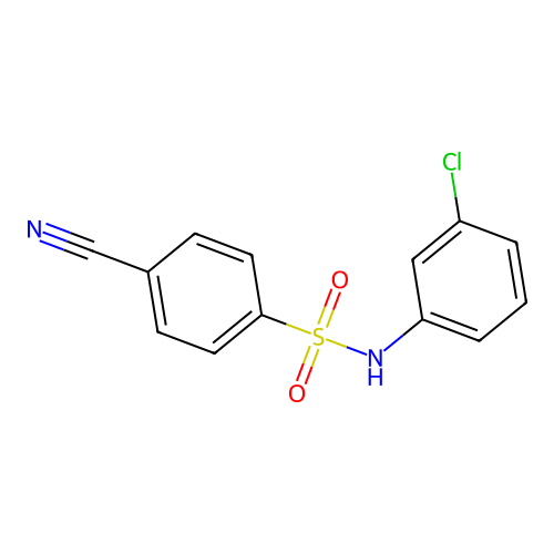 N-(3-chlorophenyl)-4-cyanobenzenesulfonamide structure