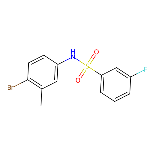 N-(4-bromo-3-methylphenyl)-3-fluorobenzenesulfonamide structure