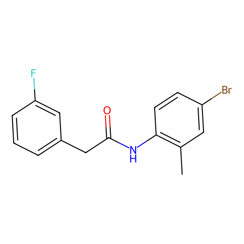 N-(4-bromo-2-methylphenyl)-2-(3-fluorophenyl)acetamide structure