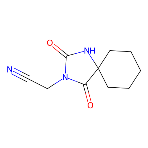 (2,4-Dioxo-1,3-diazaspiro[4.5]dec-3-yl)-acetonitrile structure
