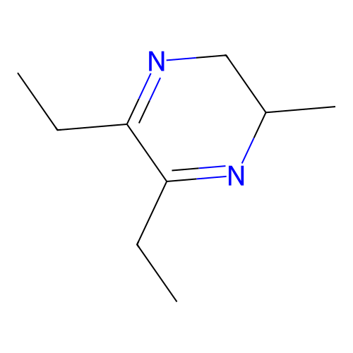 2,3-Diethyl-5-methyl-5,6-dihydropyrazine structure