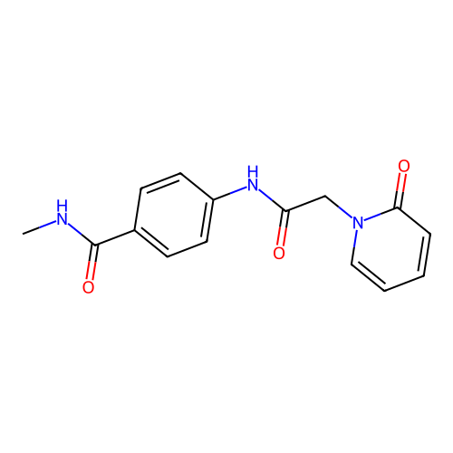 N-[4-[(Methylamino)carbonyl]phenyl]-2-oxo-1(2H)-pyridineacetamide structure