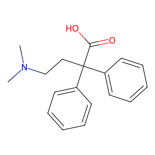 4-(Dimethylamino)-2,2-diphenylbutanoic acid structure