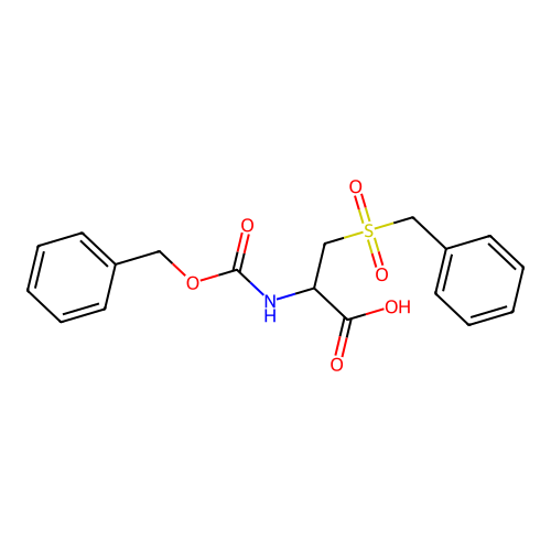 N-Carbobenzyloxy-S-benzylcysteine sulfone structure