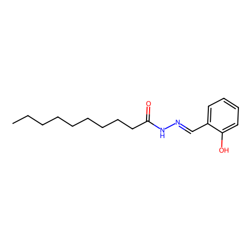 N-[(2-hydroxyphenyl)methylideneamino]decanamide structure
