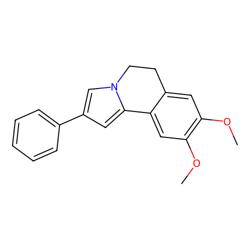8,9-Dimethoxy-2-phenyl-5,6-dihydropyrrolo[2,1-a]isoquinoline structure