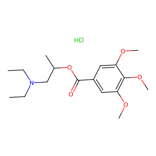 1-(Diethylamino)propan-2-YL 3,4,5-trimethoxybenzoate hydrochloride structure