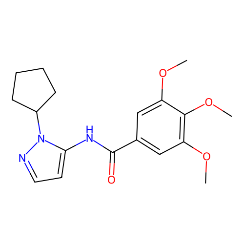 N-(1-cyclopentyl-1H-pyrazol-5-yl)-3,4,5-trimethoxybenzamide structure