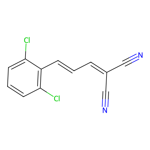 Malononitrile, (2,6-dichlorocinnamylidene)- structure