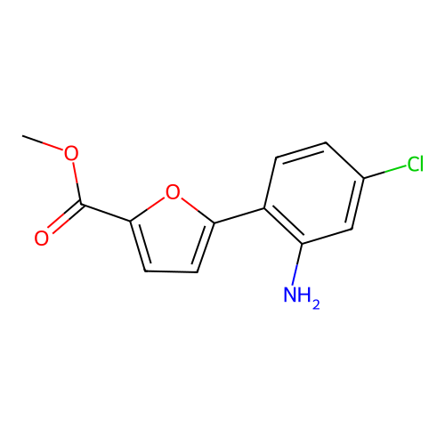 Methyl 5-(2-amino-4-chlorophenyl)furan-2-carboxylate structure