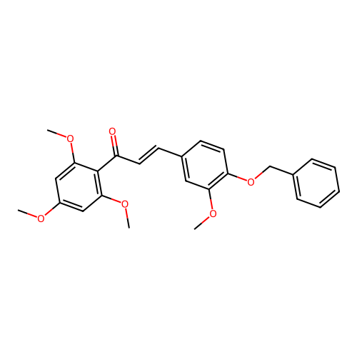 4-Benzyloxy-2',3,4',6'-tetramethoxychalcone structure