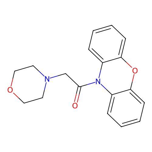 10H-Phenoxazine, 10-(4-morpholinylacetyl)- structure