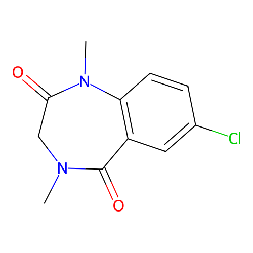 3H-1,4-benzodiazepine-2,5-dione, 7-chloro-1,2,4,5-tetrahydro-1,4-dimethyl- structure
