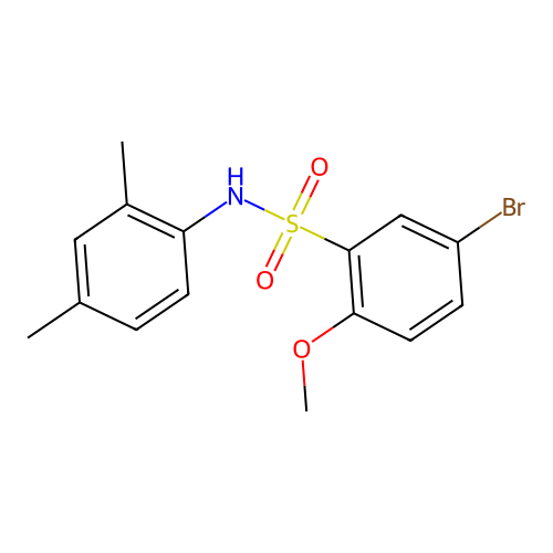 5-bromo-N-(2,4-dimethylphenyl)-2-methoxybenzenesulfonamide structure