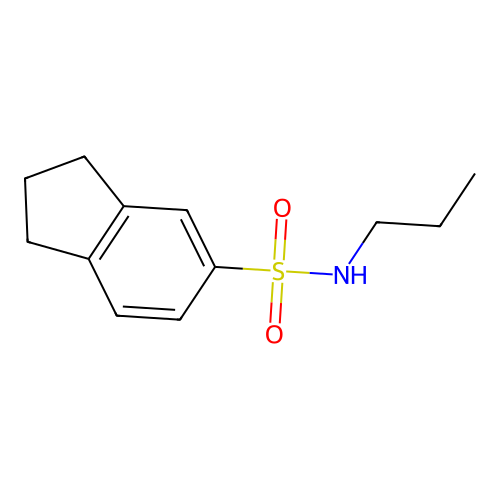 N-propyl-2,3-dihydro-1H-indene-5-sulfonamide structure
