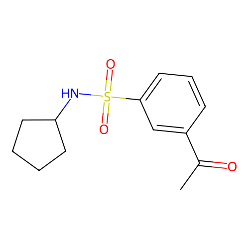 3-acetyl-N-cyclopentylbenzenesulfonamide structure