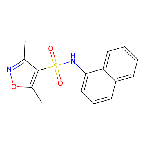 [(3,5-Dimethylisoxazol-4-yl)sulfonyl]naphthylamine structure