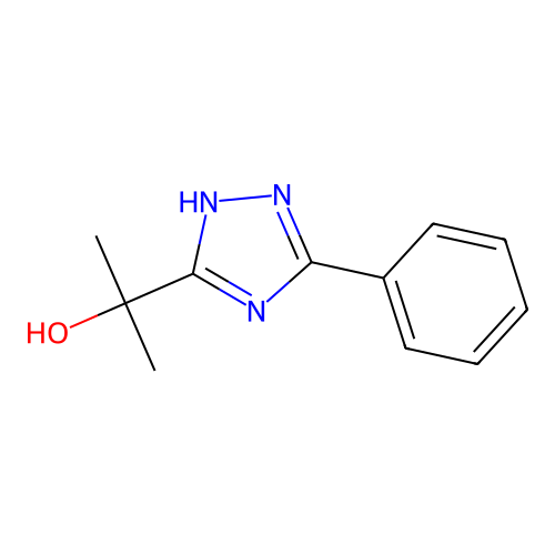 2-(3-phenyl-1H-1,2,4-triazol-5-yl)propan-2-ol structure