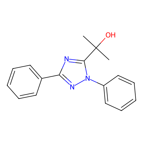 2-(1,3-diphenyl-1H-1,2,4-triazol-5-yl)-2-propanol structure