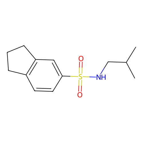 N-(2-methylpropyl)-2,3-dihydro-1H-indene-5-sulfonamide structure