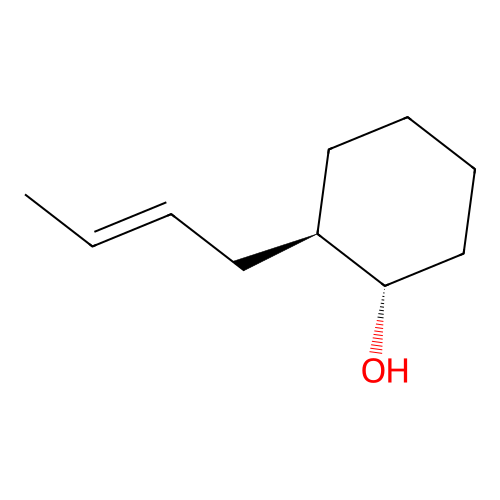 Cyclohexanol, 2-(2-butenyl)-, (1alpha,2beta(E))- structure